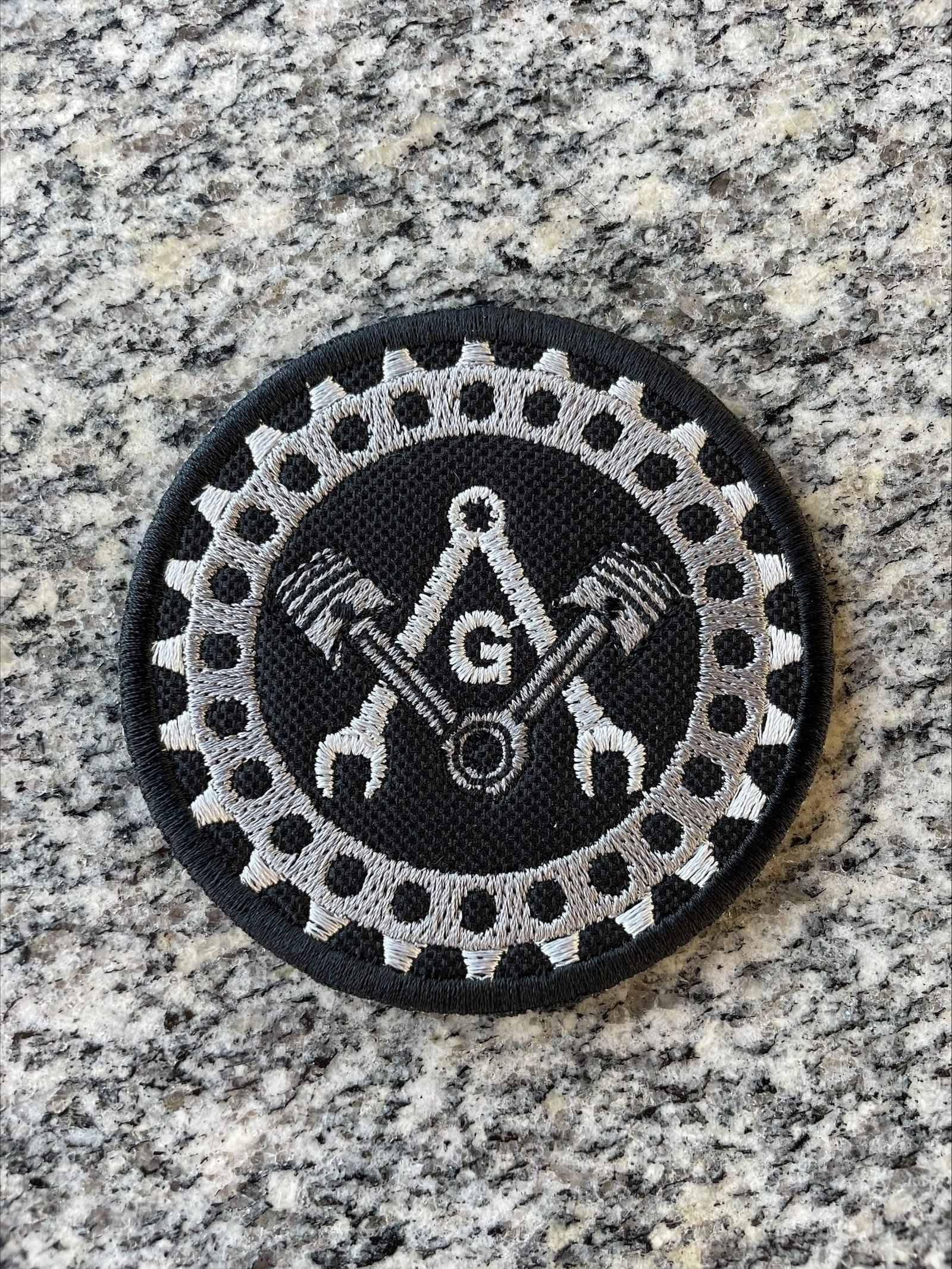 Patch Coroa + Maçom Motociclista