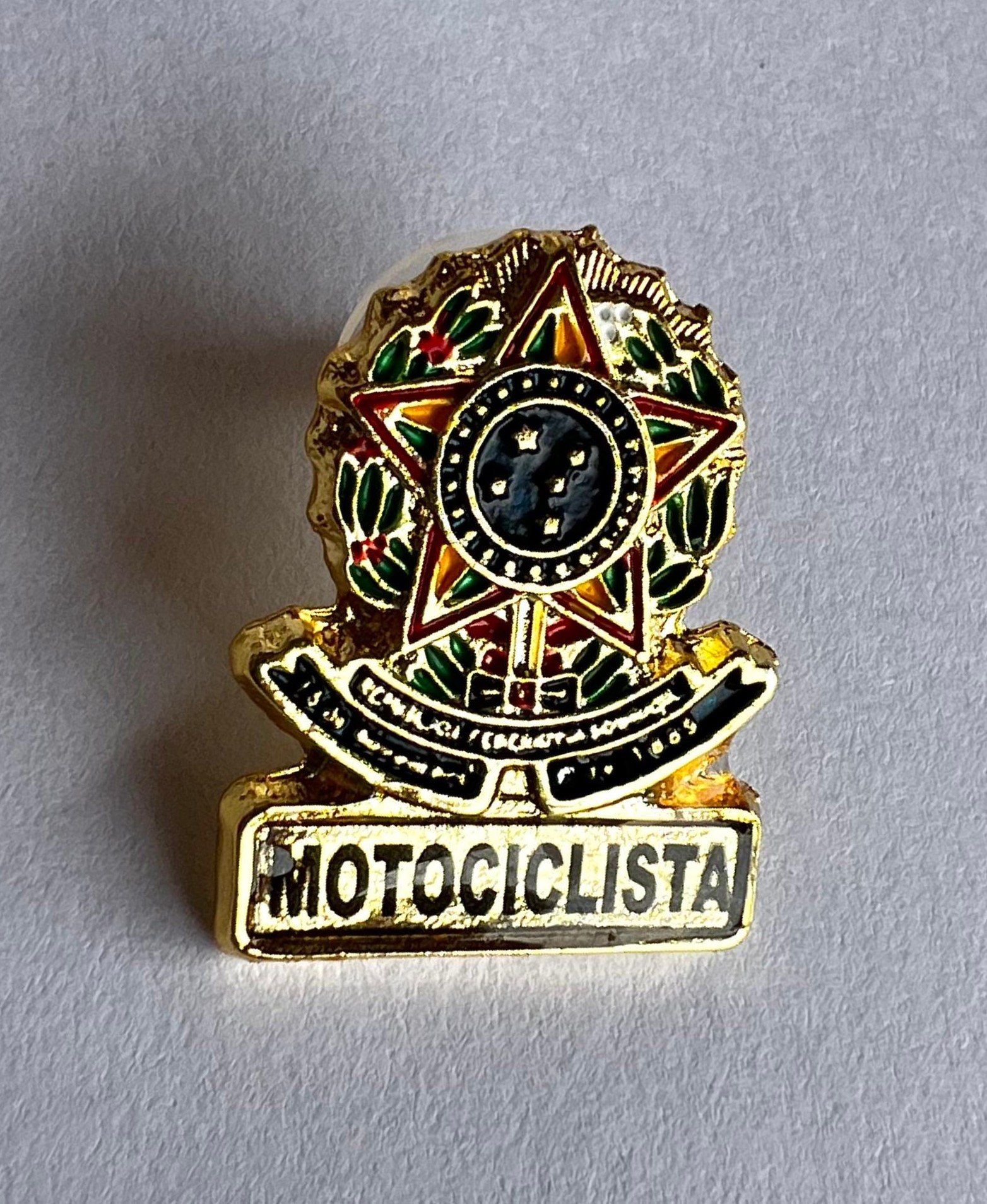 Pin: Brasão do Brasil(Motociclista)