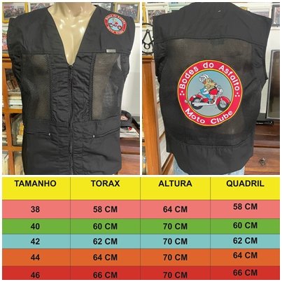 Colete Tela/Brim com brasão e patch oficial